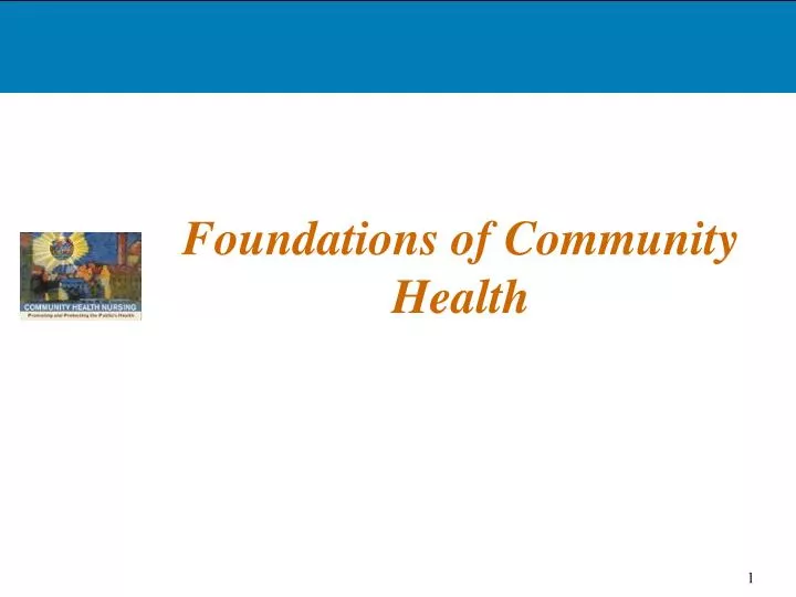 foundations of community health