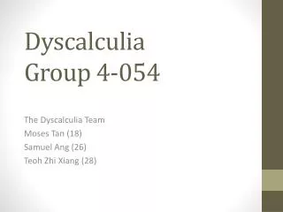 Dyscalculia Group 4-054