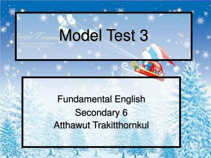 model test 3