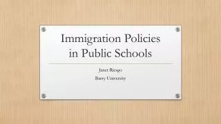 Immigration Policies in Public Schools
