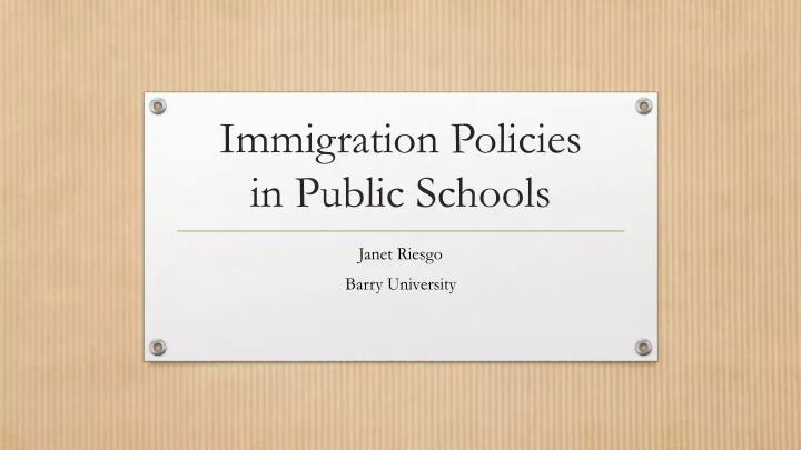 immigration policies in public schools
