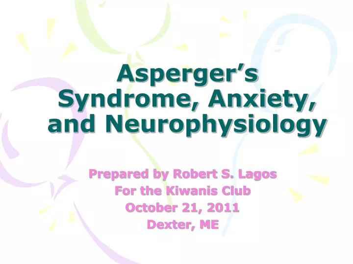 asperger s syndrome anxiety and neurophysiology