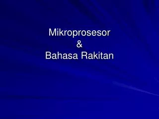 mikroprosesor bahasa rakitan