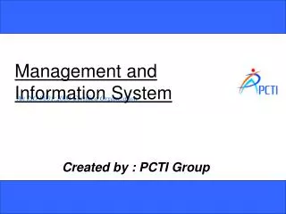 Management and Information System