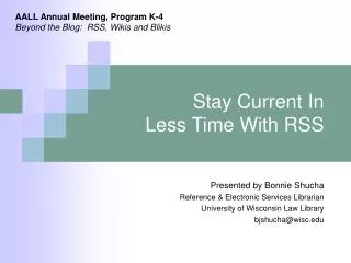Stay Current In Less Time With RSS