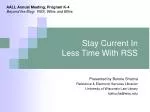 Mastering RSS for Efficient Information Gathering - slide 1
