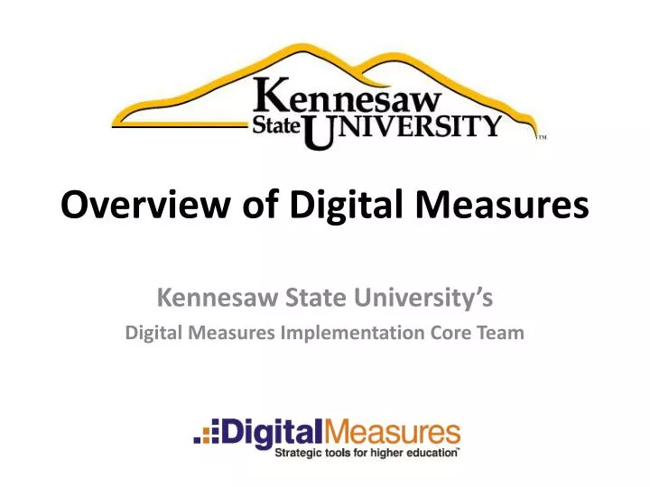 overview of digital measures