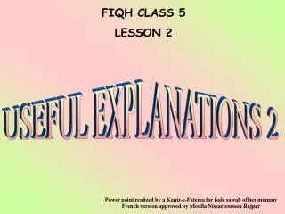 FIQH CLASS 5 LE SSON 2