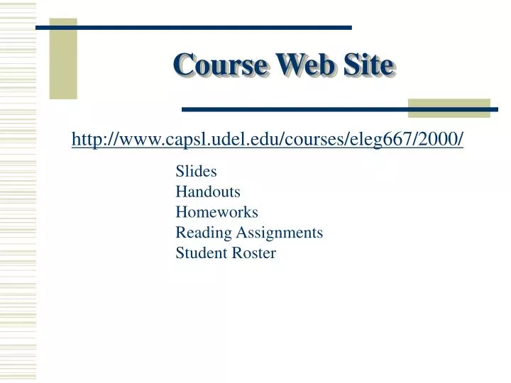 course web site