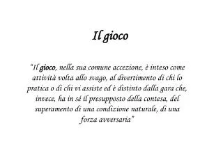 il gioco