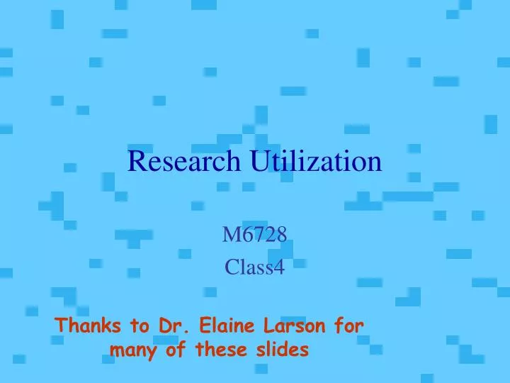 research utilization