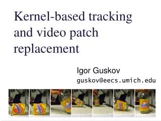 Kernel-based tracking and video patch replacement