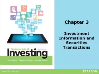 Chapter 3 Investment Information and Securities Transactions