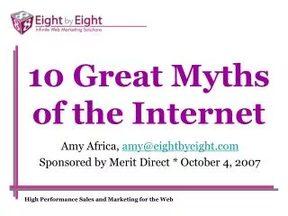 10 Great Myths of the Internet