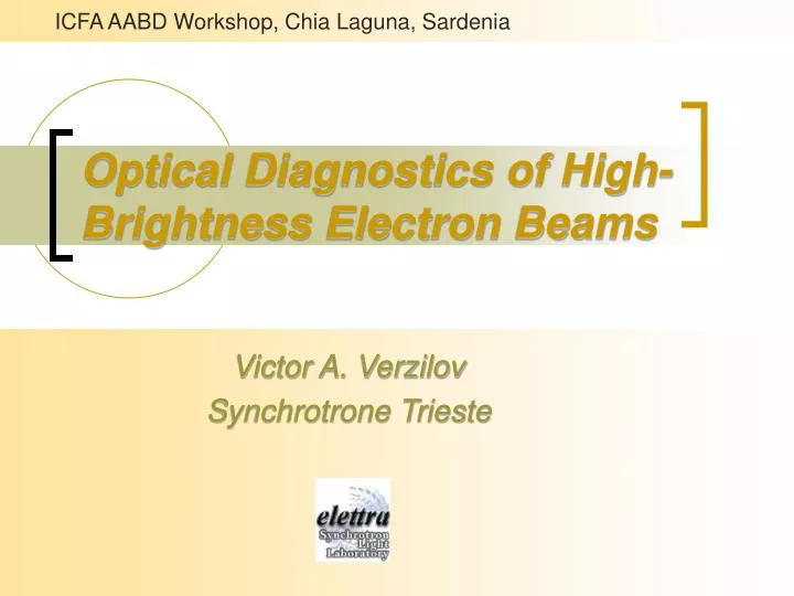 optical diagnostics of high brightness electron beams