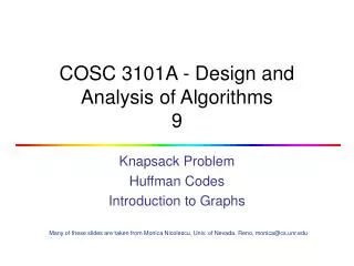 COSC 3101A - Design and Analysis of Algorithms 9