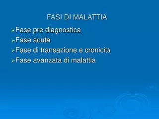 fasi di malattia