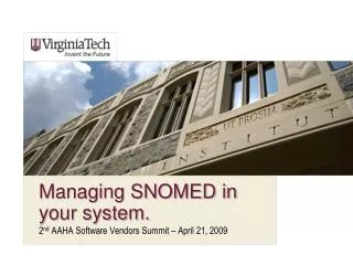 Managing SNOMED in your system.