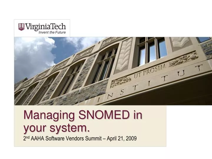 managing snomed in your system
