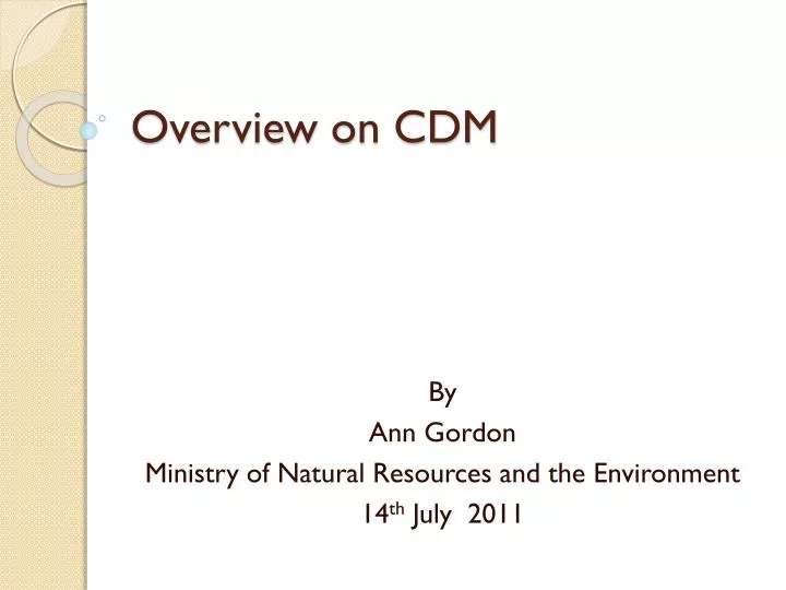 overview on cdm