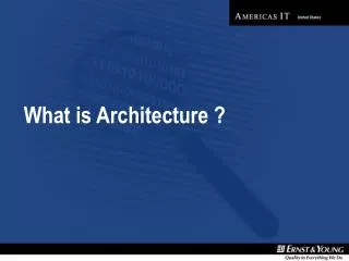 What is Architecture ?