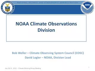 NOAA Climate Observations Division