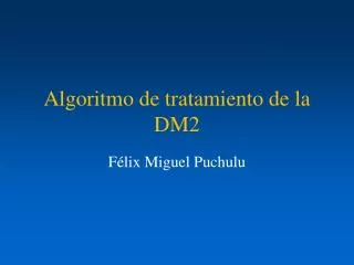algoritmo de tratamiento de la dm2
