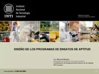 dise o de los programas de ensayos de aptitud