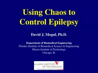 Using Chaos to Control Epilepsy