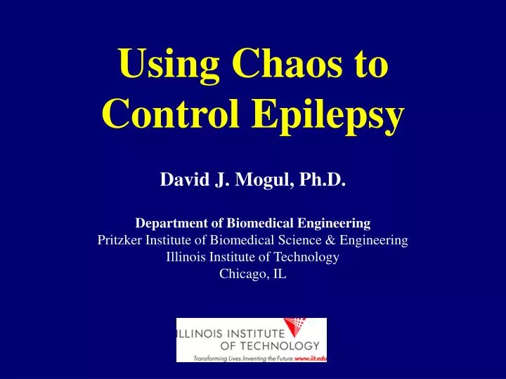 using chaos to control epilepsy