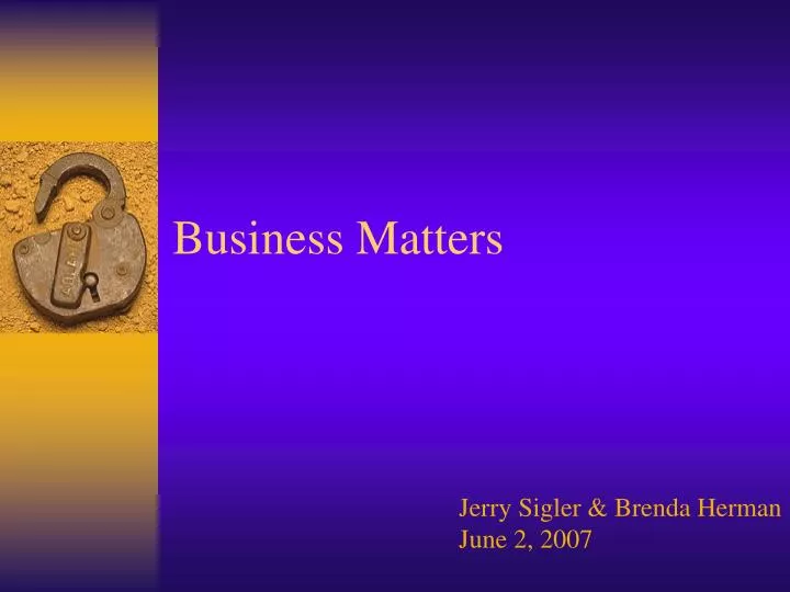 business matters