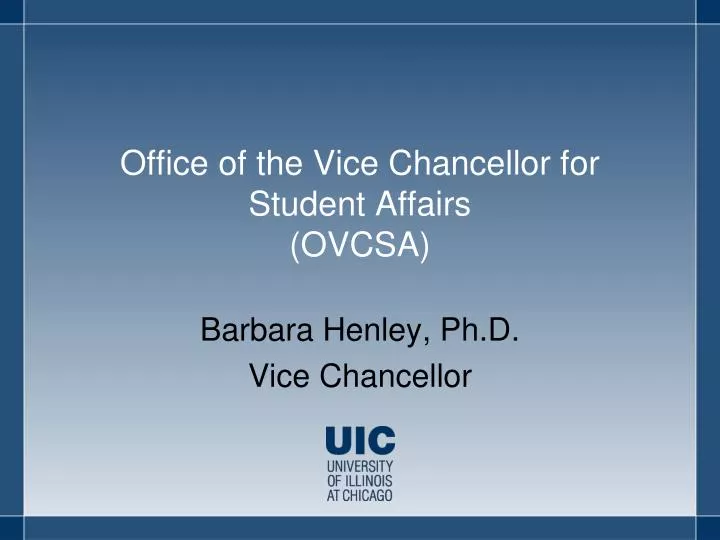 office of the vice chancellor for student affairs ovcsa