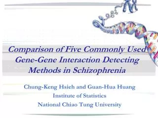 Comparison of Five Commonly Used Gene-Gene Interaction Detecting Methods in Schizophrenia