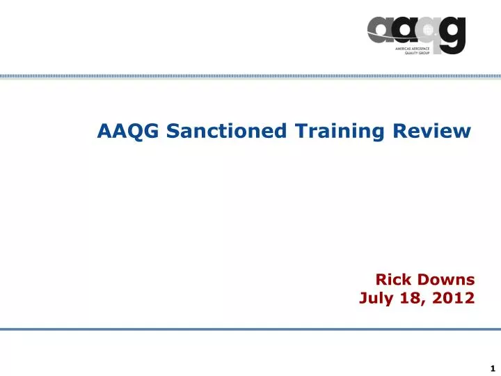 aaqg sanctioned training review