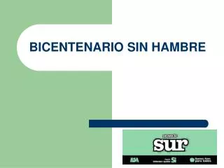 bicentenario sin hambre