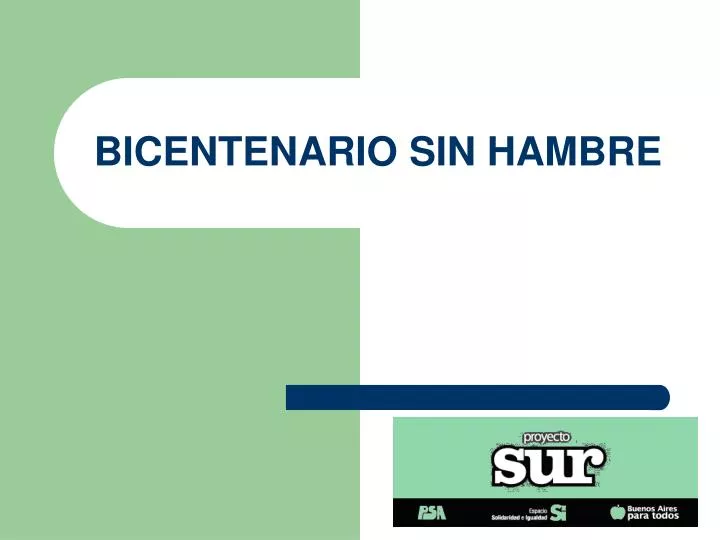 bicentenario sin hambre