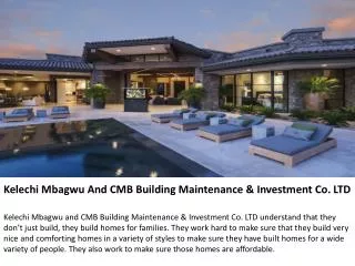 Kelechi Mbagwu And CMB Building Maintenance & Investment Co.