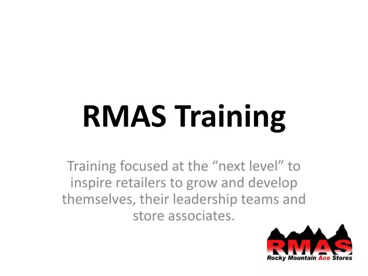 rmas training