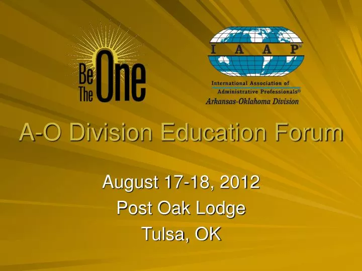 a o division education forum