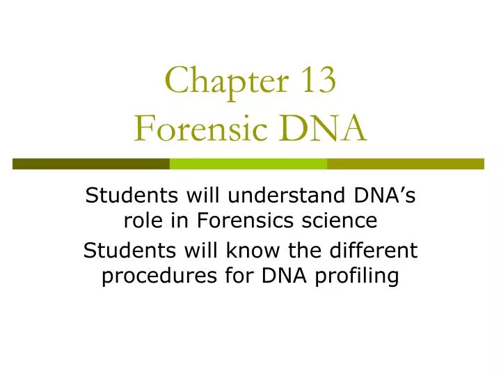 chapter 13 forensic dna