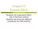 Chapter 13 Forensic DNA - slide 1