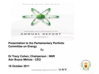 Presentation to the Parliamentary Portfolio Committee on Energy By