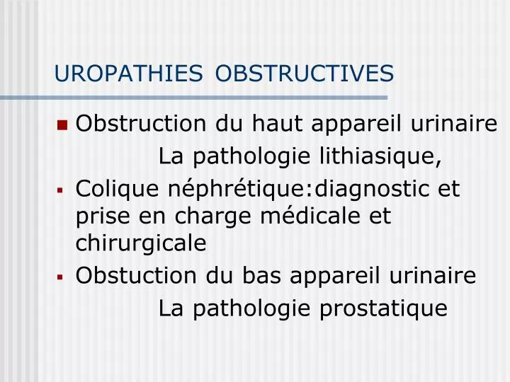 uropathies obstructives