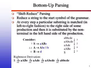 Bottom-Up Parsing