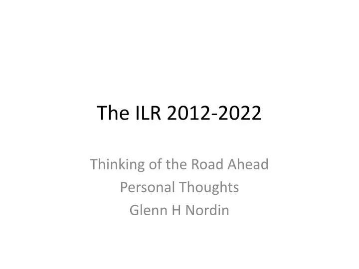 the ilr 2012 2022