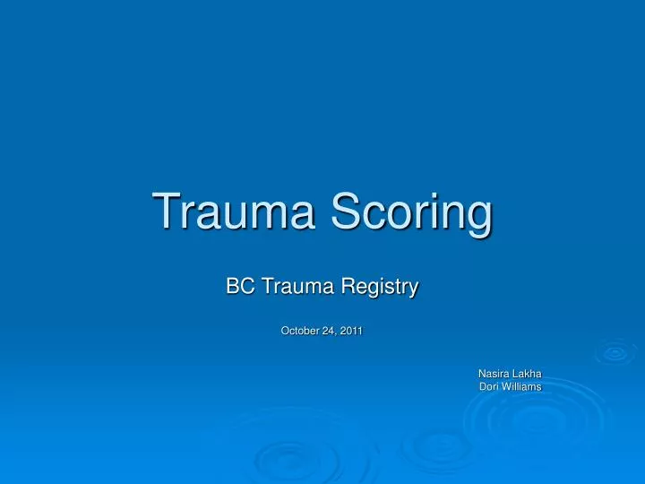 trauma scoring