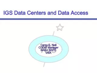 IGS Data Centers and Data Access