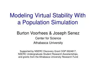 Modeling Virtual Stability With a Population Simulation