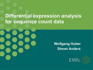 Differential expression analysis for sequence count data