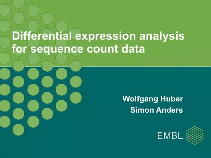 differential expression analysis for sequence count data